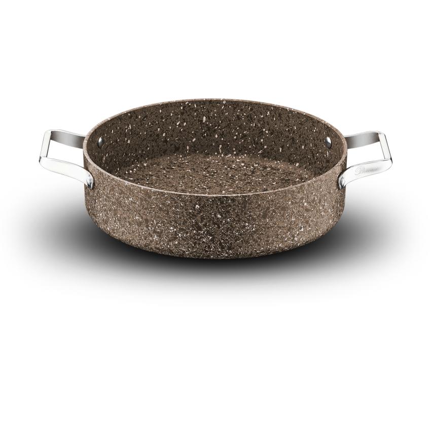 Stone-Age Terra 32 cm Çizilmez Yanmaz Yapışmaz İndüksiyonlu Basık Tencere