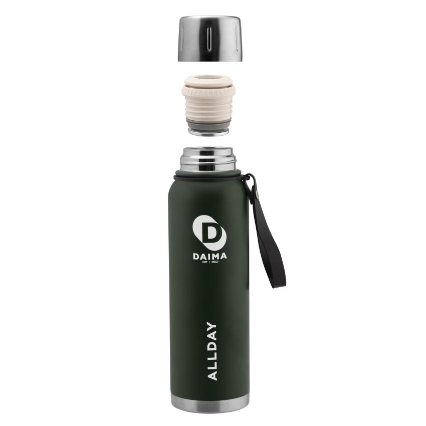 Daima Allday 1000 ML 12 Saat Sıcak 24 Saat Soğuk Yeşil Termos