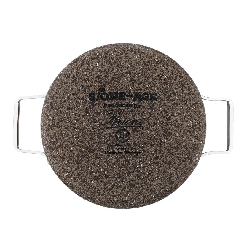 Stone-Age Terra 24 cm Çizilmez Yanmaz Yapışmaz İndüksiyonlu Derin Tencere
