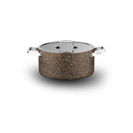 Stone-Age Terra 24 cm Çizilmez Yanmaz Yapışmaz İndüksiyonlu Derin Tencere